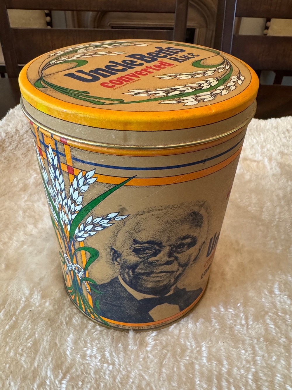 Vintage tin Uncle Ben’s  converted rice 1985 Collectible